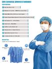 Wasserdichtes Chirurgisches Blaues Isolationskleid, SMS PP PE Einweg-Hazmat-Anzug